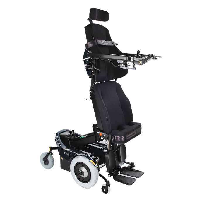 Balder Finesse F390 - A standing powerchair shown in a standing position.